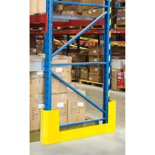 Racking Aisle Protectors, 3" W x 47" L x 16" H, Safety Yellow Cam Industrial