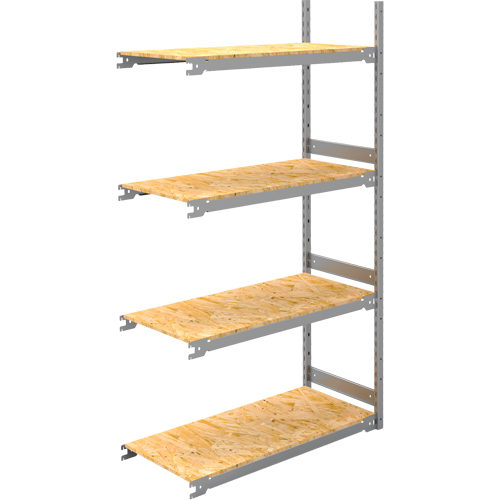 &eacute;tag&egrave;re-classeur de grande largeur, Acier, 4 Tablettes, 42" la x 18" p x 84" h, Ensemble Ajout Cam Industrial