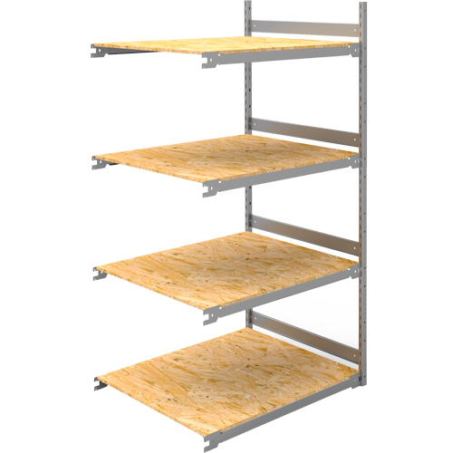 &eacute;tag&egrave;re-classeur de grande largeur, Acier, 4 Tablettes, 42" la x 32" p x 84" h, Ensemble Ajout Cam Industrial