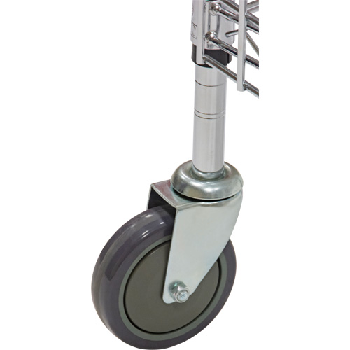 Security Cart, Chrome Plated, 48" x 69" x 24", 500 lbs. Capacity Cam Industrial