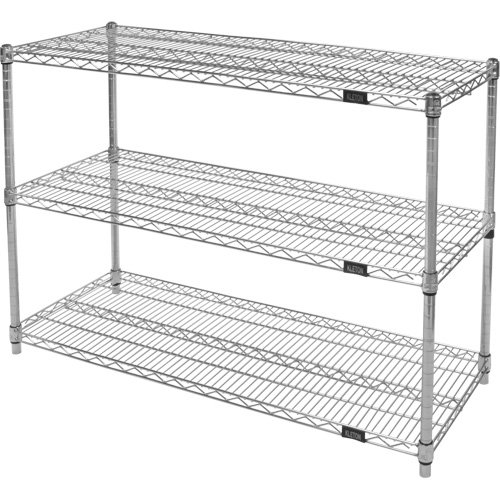 &eacute;tag&egrave;res robustes en treillis chromat&eacute;, Tiers 3, 48" la x 33" h x 14" p Cam Industrial