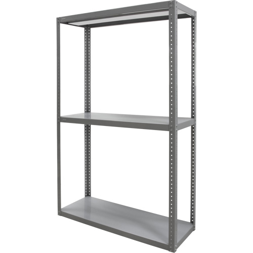 Heavy-Duty Shelving, Steel, Bolted, 3000 lbs. Capacity, 36" W x 72" H x 24" D Cam Industrial