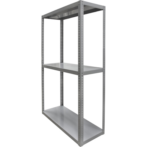 Heavy-Duty Shelving, Steel, Bolted, 3000 lbs. Capacity, 36" W x 72" H x 24" D Cam Industrial