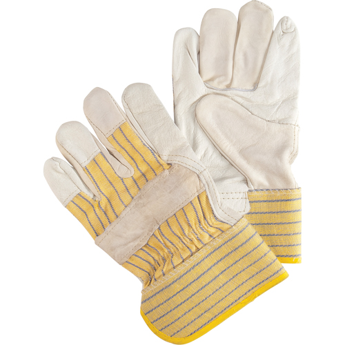 Abrasion-Resistant Fitter's Gloves, 2X-Large, Grain Cowhide Palm Cam Industrial