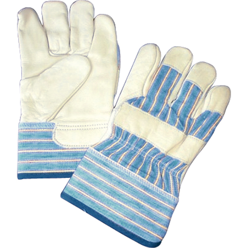 Gants doubl&eacute;s, Taille unique, Paume en Cuir fleur de vache, Doublure en Molleton de coton Cam Industrial