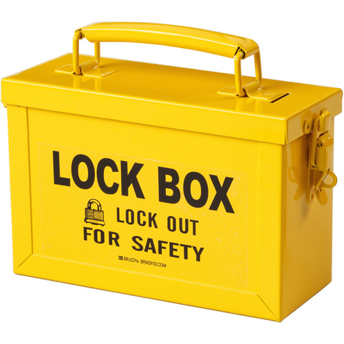 Coffret de s&eacute;curit&eacute; de groupe, Jaune Cam Industrial