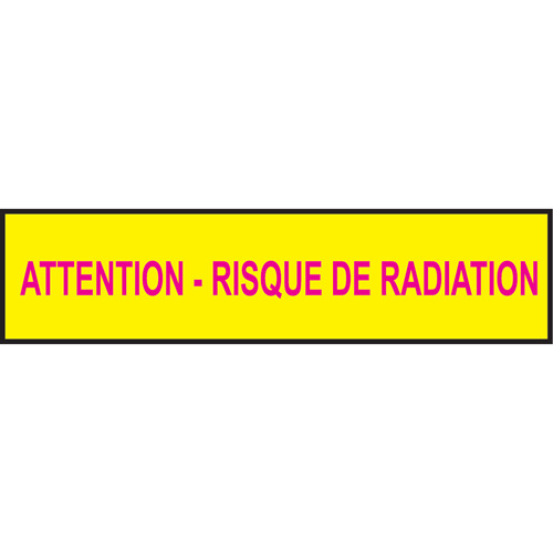 Rubans pour barricades, Français, 3" la x 1000' lo, 3,5 mils, Magenta/jaune Cam Industrial