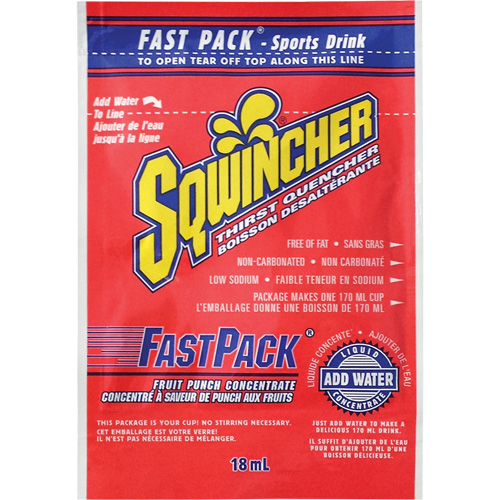 Sqwincher&reg; Boisson de r&eacute;hydratation Fast Pack, Emballage-portion, Punch aux fruits Cam Industrial