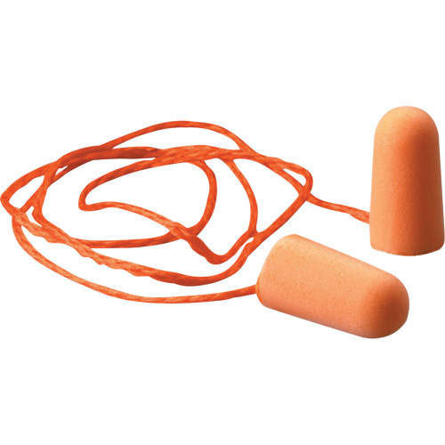 E-A-R Foam Earplugs, Pair - Polybag, Corded Cam Industrial