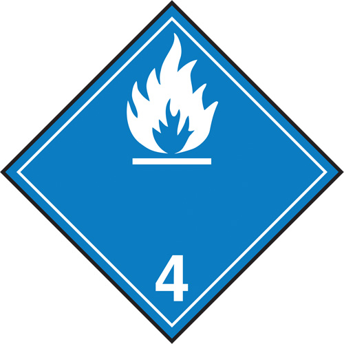 TDG Shipping Labels, Class 4.3, Water Reactive Substances, Paper Cam Industrial