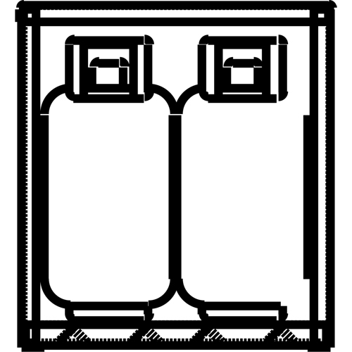 Armoires en aluminium pour bouteilles GPL, nbre de bouteilles: 4, 30" , 32" , 33-1/2" , Argent Cam Industrial