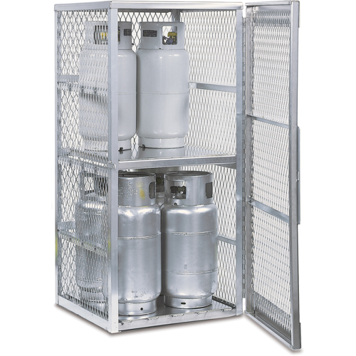 Armoires en aluminium pour bouteilles GPL, nbre de bouteilles: 8, 30" , 32" , 65" , Argent Cam Industrial