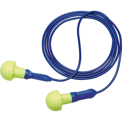 E-A-R Push-ins Metal Detectable Earplugs, Corded, One-Size, Bulk - Polybag, NRR 28 dB NRR dB Cam Industrial