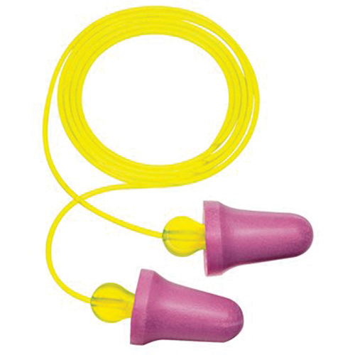 Bouchons d'oreilles en mousse sans contact E-A-R, Paire - Sac en poly, Avec cordon Cam Industrial