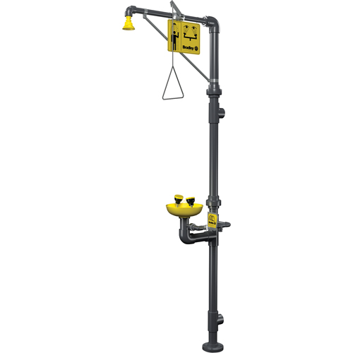 Corrosion-Resistant Emergency Shower & Eye/Face Wash Station Cam Industrial