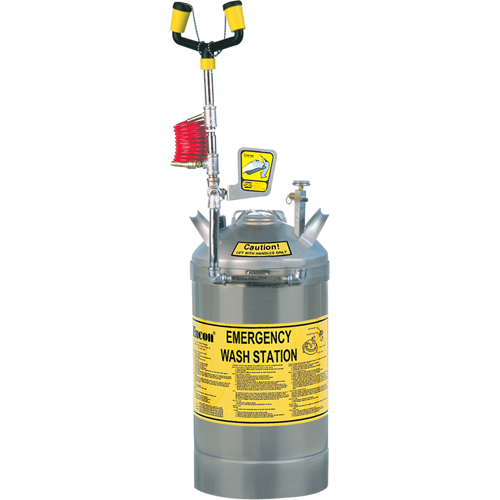 Self-Contained Eyewash Station, Pressurized, 13 gal. Capacity, Meets ANSI Z358.1 Cam Industrial