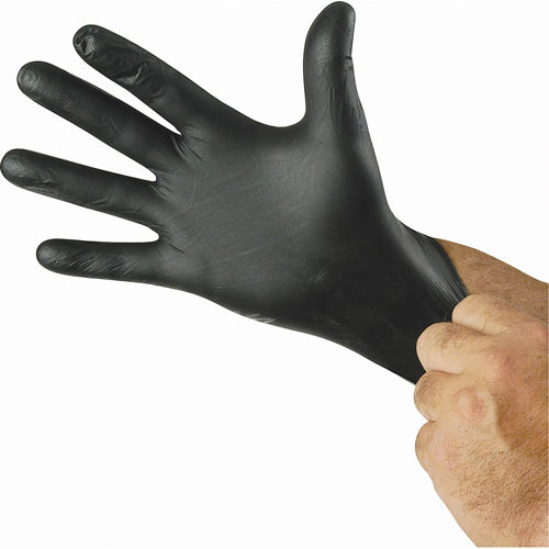 Gants N-Dex NightHawk, Petit, Nitrile, 4 mils, Sans poudre, Noir Cam Industrial