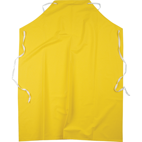 Flame Resistant Aprons, Polyester/PVC, 48" L x 36" W, Yellow Cam Industrial