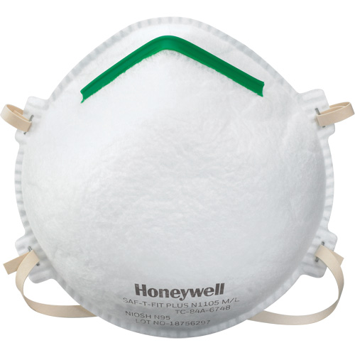 Saf-T-Fit&reg; Plus N1105 Particulate Respirators, N95, NIOSH Certified, Small Cam Industrial