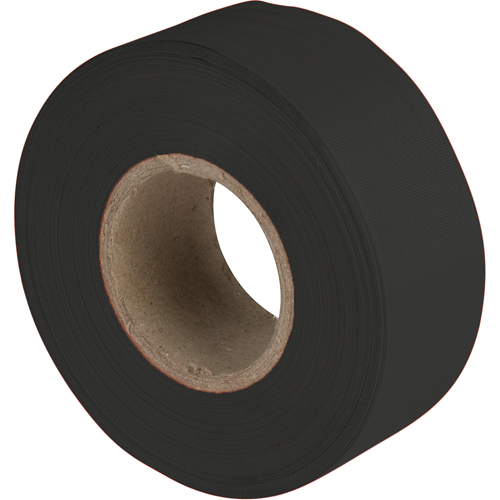 Flagging Tape, 1.2" W x 300' L, Black Cam Industrial