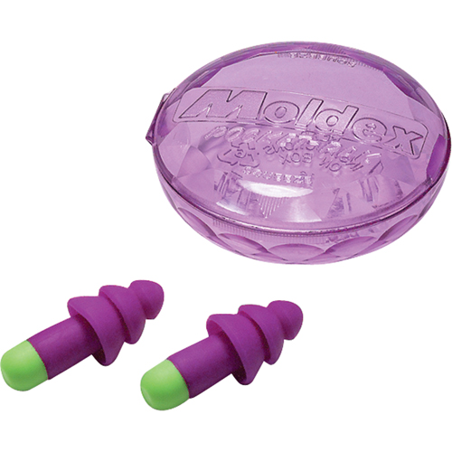 Bouchons d'oreilles r&eacute;utilisables Rockets, Sans cordon, Vrac - &eacute;tui en plastique, 27 dB NRR, Taille unique Cam Industrial