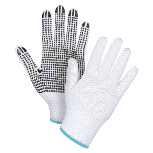Gants tricot&eacute;s &agrave; pois, Poly/coton, Un c&ocirc;t&eacute;, Calibre 7, T-Grand Cam Industrial
