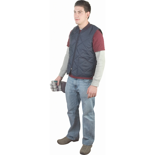 Light-Duty Insulated Cooler Jackets, Vests & Coats, Men's, Small, Navy Blue Cam Industrial