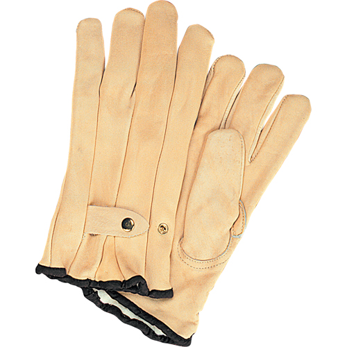 Winter-Lined Ropers Gloves, X-Large, Grain Cowhide Palm, Fleece Inner Lining Cam Industrial