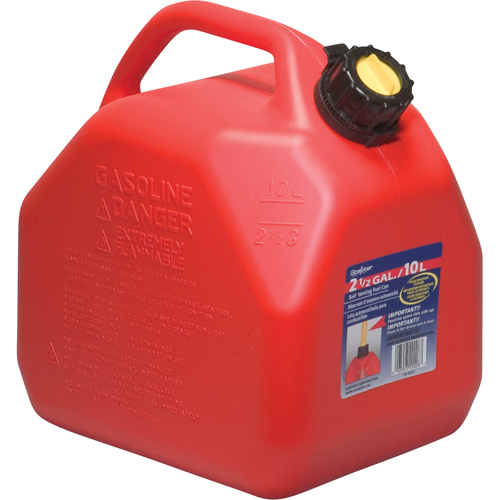 Jerry Cans, 2.5 US gal./10 L, Red, CSA Compliant/ULC Cam Industrial
