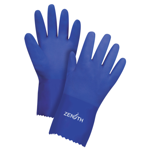 Ultra Flexible Gloves, Size X-Large/10, 12" L, PVC, Interlock Inner Lining, 45-mil Cam Industrial
