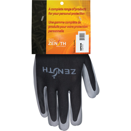 Gants enduits confortables de premi&egrave;re qualit&eacute;, 9/Grand, R&ecirc;vetement Nitrile, Calibre 13, Enveloppe en Polyester Cam Industrial