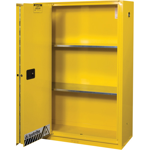Armoires Sure-Grip EX pour produits inflammables, 45 gal., 1 Porte(s), 43" La x 65" h x 18" p Cam Industrial