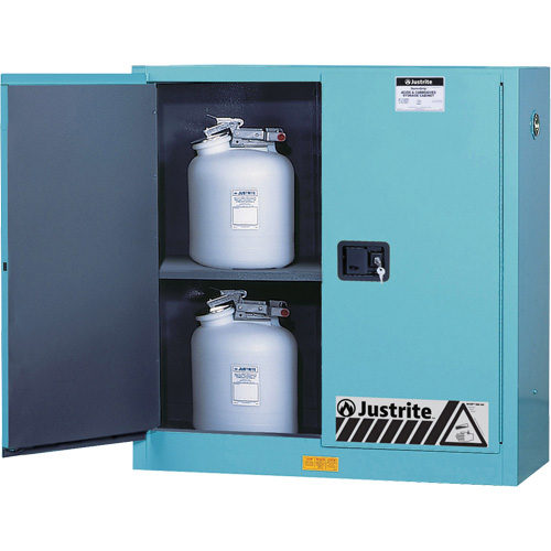 ChemCor&reg; Lined Acid/Corrosive Storage Cabinets, 30 gal., 43" x 44" x 18" Cam Industrial