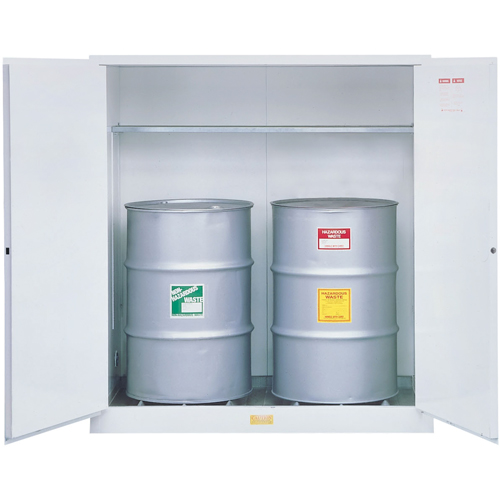 Hazardous Waste Safety Cabinets, 55 US gal. Cap., White Cam Industrial