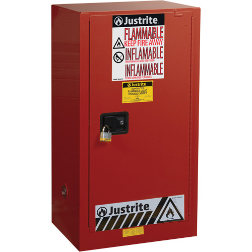 Sure-Grip&reg; EX Combustibles Safety Cabinet for Paint and Ink, 20 gal., 2 Shelves Cam Industrial