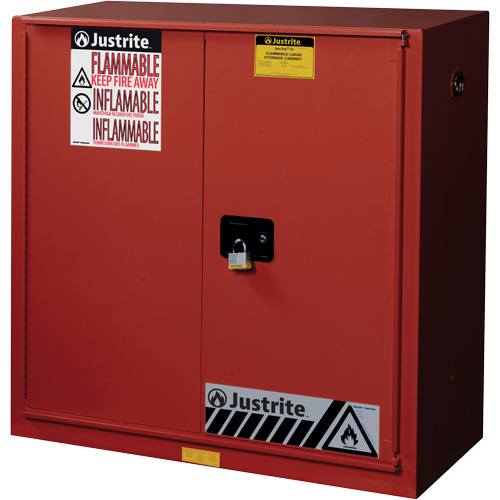 Armoire de s&eacute;curit&eacute; pour la peinture et les encres combustibles EX Sure-Grip, 40 gal., 3 tablettes Cam Industrial