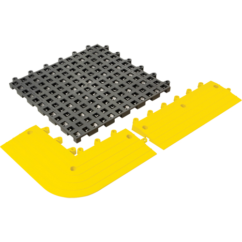 ErgoDeck&reg; General Purpose No. 564 Matting, PVC, 1-1/2' W x 1-1/2' L, 7/8" Thick, Charcoal Cam Industrial