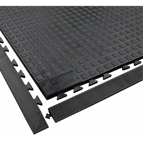 Rejuvenator Connect No. 502 Matting, Polyurethane, 3' W x 3' L, 5/8" Thick, Black Cam Industrial