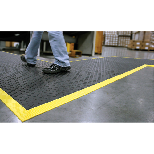 Rejuvenator Connect No. 502 Matting, Polyurethane, 3' W x 3' L, 5/8" Thick, Black Cam Industrial