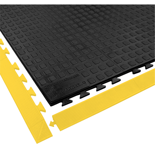 Rejuvenator Connect No. 502 Matting, Polyurethane, 3' W x 3' L, 5/8" Thick, Black Cam Industrial