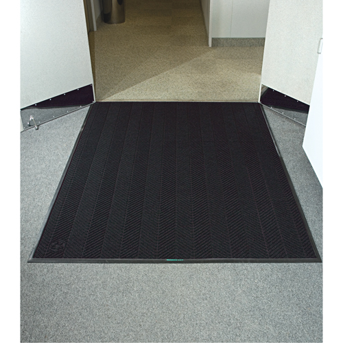 Waterhog&reg; Eco Elite Matting, Wiper/Scraper, 6' x 20' x 3/8", Black Smoke Cam Industrial