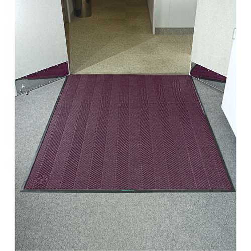 Tapis WaterHog Max Classic &agrave; motif chevrons, Essuie-pieds/grattoir, 6' x 8' x 3/8", Marron Cam Industrial