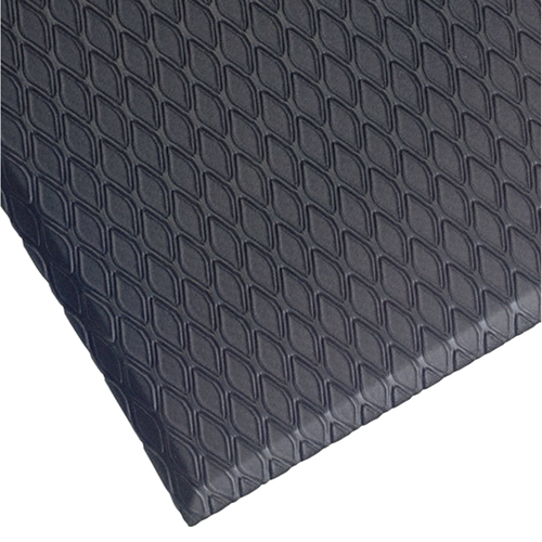 Tapis Cushion Max, Losange, 3' x 12' x 5/8", Charbon, Nitrile/PVC Cam Industrial