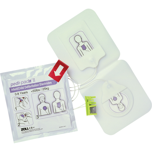 &eacute;lectrodes Pedi-Padz II, Zoll AED Plus Pour, Classe 4 Cam Industrial