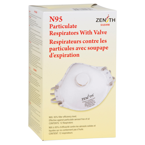 Respirateur contre les particules, N95, Certifi&eacute; NIOSH, Moyen/grand Cam Industrial