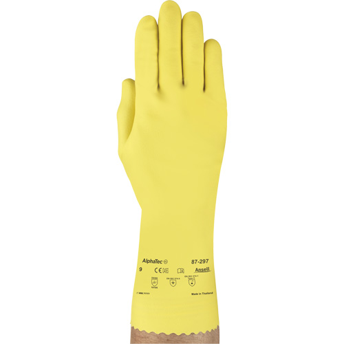 Gants Versatouch 297, Taille Moyen/8, 12" lo, Latex de caoutchouc, Doublure en Ouat&eacute;e, 20 mils Cam Industrial