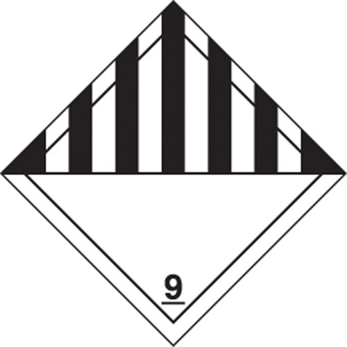 &eacute;tiquettes d'exp&eacute;dition TMD, Classe 9, Mati&egrave;res dangereuses diverses, Vinyle Cam Industrial