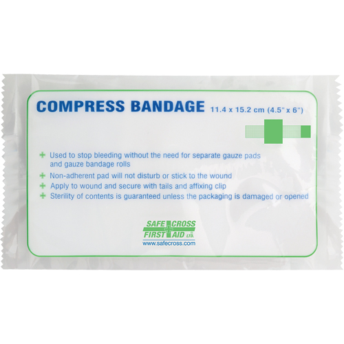 Compress Bandages, Crepe Tails, Cut to Size L x 4-1/2" W Cam Industrial