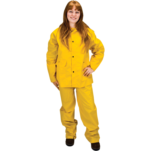 RZ100 Rain Suit, Polyester/PVC, Medium, Yellow Cam Industrial