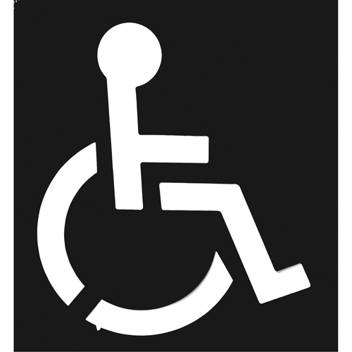 Parking Lot Stencils, English, 37" x 43" Cam Industrial